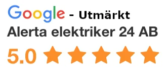 Google-betyg 5,0 av 5 stjärnor för Alerta Elektriker 24 AB