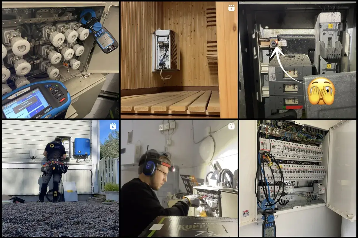 Bilder från Alerta Elektrikers arbeten på Instagram